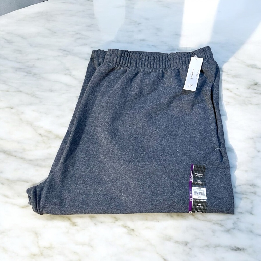 New Men’s 44/46 heathered black jogger sweatpants